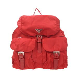 PRADA Two Pocket Tessuto Backpack Rucksack Daybag Red